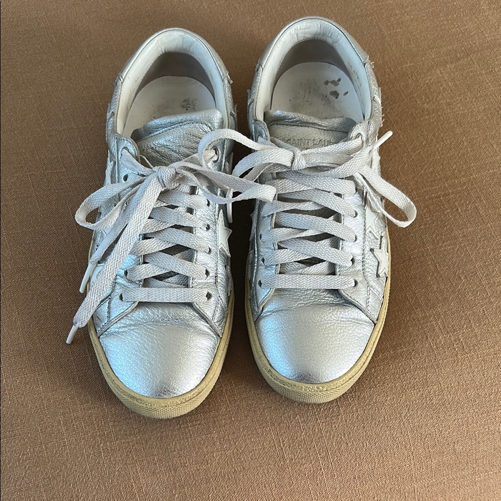 Saint Laurent Silver Sneakers